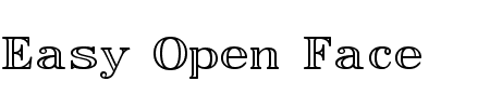 TTF: Easy Open Face Schriftart