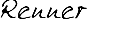 Schriftart Renner: Mehr Infos & Zeichen Übersicht TTF: Renner Schriftart
