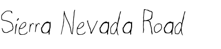 Schriftart Sierra Nevada Road: Mehr Infos & Zeichen Übersicht TTF: Sierra Nevada Road Schriftart