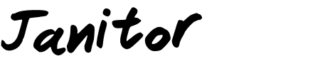 Schriftart Janitor: Mehr Infos & Vorschau Generator TTF: Janitor Schriftart