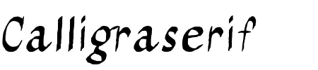 Schriftart Calligraserif: Mehr Infos & Vorschau Generator TTF: Calligraserif Schriftart