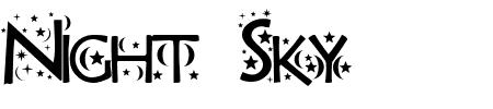 TTF: Night Sky Schriftart
