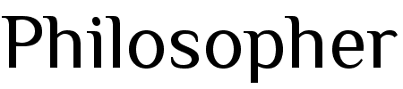 Schriftart Philosopher: Mehr Infos & Vorschau Generator TTF: Philosopher Schriftart