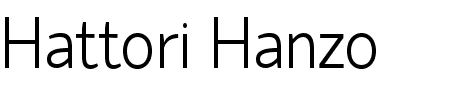 TTF: Hattori Hanzo Schriftart