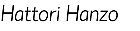 Hattori Hanzo Italic Schriftart