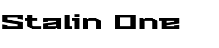 Schriftart Stalin One: Mehr Infos & Zeichen Übersicht TTF: Stalin One Schriftart