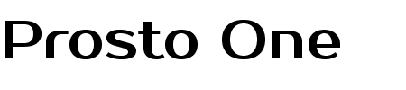 Schrift Prosto One: Mehr Infos & Zeichen Übersicht TTF: Prosto One Schrift