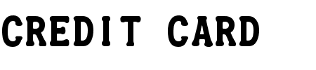 TTF: Credit Card Font