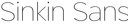 Sinkin Sans 100 Thin Schriftart