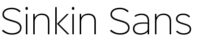 Sinkin Sans 200 X Light Schriftart