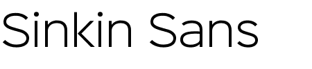 Sinkin Sans 300 Light Schriftart