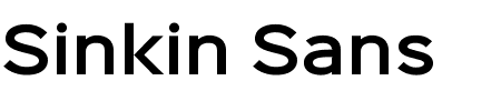 Sinkin Sans 600 SemiBold Schriftart