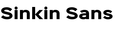 Sinkin Sans 800 Black Schriftart