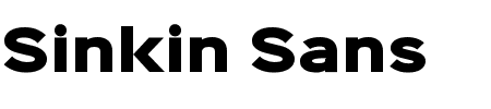 Sinkin Sans 900 X Black Schriftart