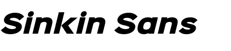 Sinkin Sans 900 X Black Italic Schriftart