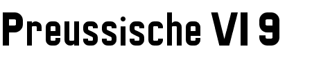 TTF: Preussische VI 9 Schriftart