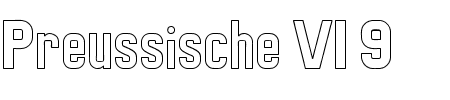 TTF: Preussische VI 9 Linie Schriftart