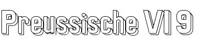 Preussische VI 9 Schatten-Linie Schriftart