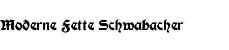 TTF: Moderne Fette Schwabacher Schriftart