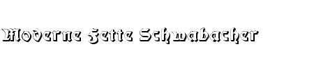 Moderne 3D Schwabacher Schriftart