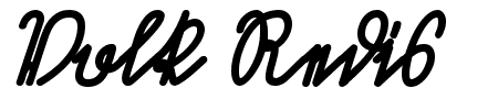 Volk Redis Bold Italic Schriftart