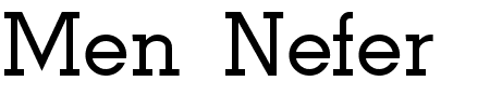 TTF: Men Nefer Font