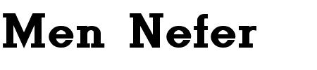 Men Nefer Black Schriftart