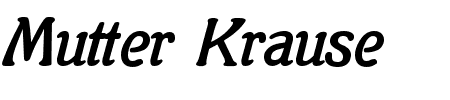 Mutter Krause Halbfett Schriftart