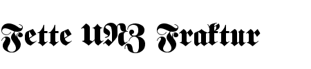 Fette Classic UNZ Fraktur Schriftart