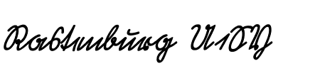 Rastenburg schraeg U1SY Schriftart