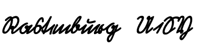 Rastenburg Bold schraeg U1SY Schriftart