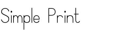 Schrift Simple Print: Mehr Infos & Zeichen Übersicht TTF: Simple Print Schrift