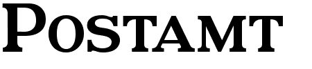 Schrift Postamt: Mehr Infos & Zeichen Übersicht TTF: Postamt Schrift