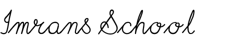Font Imrans School: Mehr Infos & Zeichen Übersicht TTF: Imrans School Font