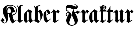 TTF: Klaber Fraktur Schriftart