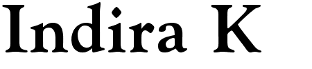Schriftart Indira K: Mehr Infos & Vorschau Generator TTF: Indira K Schriftart