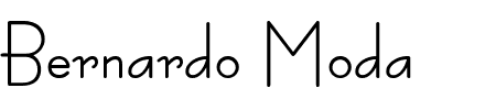 Bernardo Moda Bold Schriftart