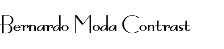 TTF: Bernardo Moda Contrast Schriftart