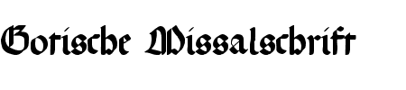 TTF: Gotische Missalschrift Schriftart