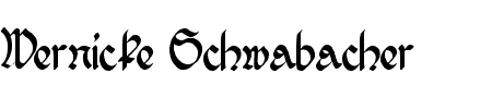 TTF: Wernicke Schwabacher Font