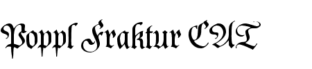 Schriftart Poppl Fraktur CAT: Mehr Infos & Vorschau Generator TTF: Poppl Fraktur CAT Schriftart