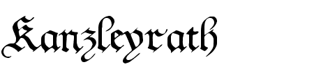 TTF: Kanzleyrath Schriftart