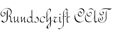 Schrift Rundschrift CAT: Mehr Infos & Zeichen Übersicht TTF: Rundschrift CAT Schrift