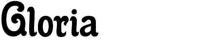 Schriftart Gloria: Mehr Infos & Vorschau Generator TTF: Gloria Schriftart
