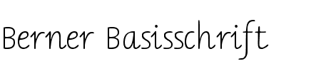 Berner Basisschrift 2 Schriftart