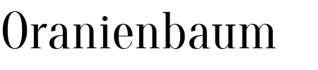 Schriftart Oranienbaum: Mehr Infos & Vorschau Generator TTF: Oranienbaum Schriftart