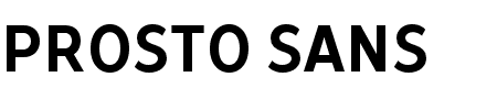 Prosto Sans Condensed Bold Schriftart