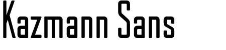 TTF: Kazmann Sans Schriftart