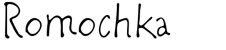 Schriftart Romochka: Mehr Infos & Zeichen Übersicht TTF: Romochka Schriftart