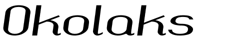 Okolaks Bold Italic Schriftart